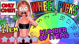 A WHEEL Picks The NUMBER Of ITEMS I Am ALLOWED TO WEAR For My OUTFITS In DRESS TO IMPRESS! | ROBLOX