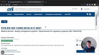 Get The ISO 13485 Almost For Free: How to Buy Standards on the Estonian Website