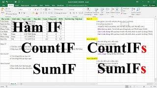 Các hàm Excel thông dụng: IF, CountIF, SumIF, CountIFs, SumIFs (hay nhất)