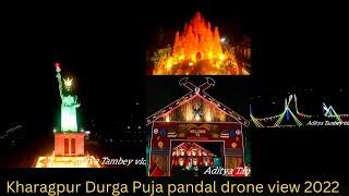 Kharagpur Durga Puja top drone view 2022