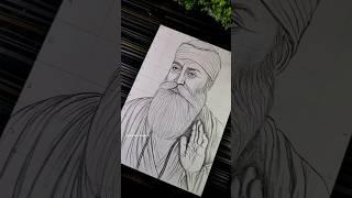 Guru Nanak Dev Ji Drawing ️️‍🩹 Waheguru ji #shorts #gurunanakdevji #drawing #waheguruji