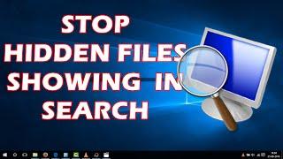 Stop Hidden Files Showing Up in Search Results | Windows 10 Tips and Tricks