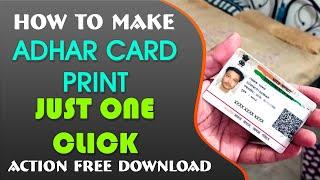 How To Make Aadhar Card Print Just One Click By Somnath Photography