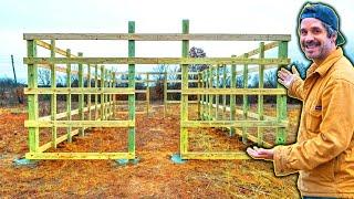 DIY Pole Barn takes Shape! Solo Build On The Homestead / Ranch