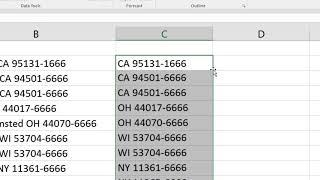 How to split a full address in excel into Street, City, State & Zip columns.