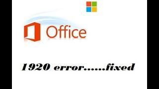 Microsoft Office 1920 Error !!!