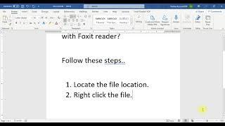 How to Force open PDF file with foxit reader