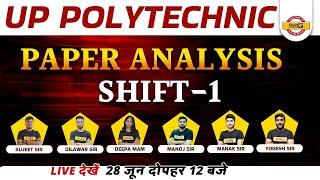 Up Polytechnic Paper Solution | Shift - 1 | Up Polytechnic Analysis | Up Polytechnic Answer Key 2022