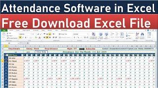Attendance Sheet in Excel Free Download (Free Attendance Software) ! With Salary Sheet !