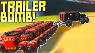 Drifty Explosive Trailer Dragging Battle Race on Figure Eight! - Scrap Mechanic Multiplayer Monday