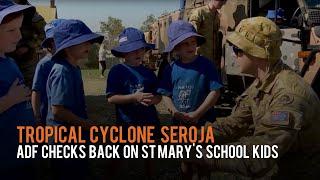 ADF checks back on St Mary's school kids after cyclone clean-up