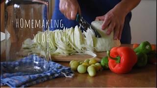 Productive fall days - home cleaning, toast bread, sweet pies, pickled vegetable  | Homemaking vlog