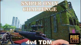 Sniper Only Challenge | TDM 4v4 PUBG PC LITE | #OPGAMEPLAY