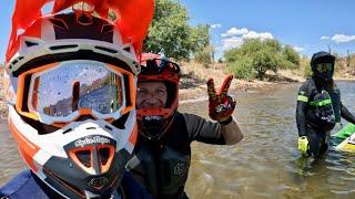 Warming up in Phoenix so a great group of riders came out to ride there stand up Jetski