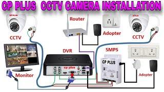 Cp plus CCTV Camera Complete Installation With DVR And Monitor