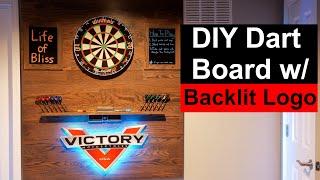 How To Make Dartboard Backboard With LED Backlit Logo