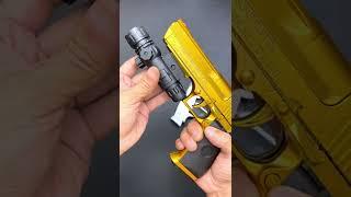 Golden Desert Eagle semi-automatic toy pistol, anyone like it?? #shorts