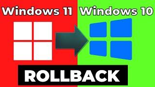 How to Rollback Windows 11 Update | Uninstall Windows 11 Update | Downgrade from Windows 11 to 10