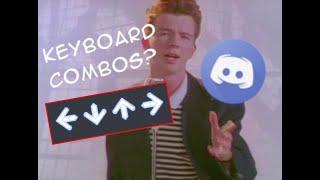 Never Gonna Give You Up but Discord keyboard combos