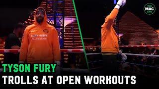 Tyson Fury TROLLS at Open Workout; Gets Ready Then... Stops Without One Punch