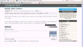 MySQL  Tutorial : ADD column