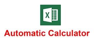 Automatic calculation number in excel 2016