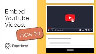 How to embed a YouTube video on your form