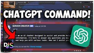 How to make a CHATGPT COMMAND for your discord bot! || Discord.js V14