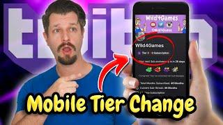 Change, Upgrade or Downgrade Sub Tiers On Twitch Mobile (iOS/Android)