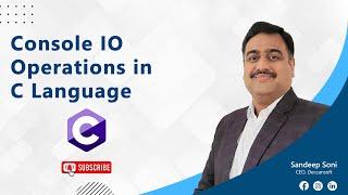 Console IO Operations in C Language - C Training