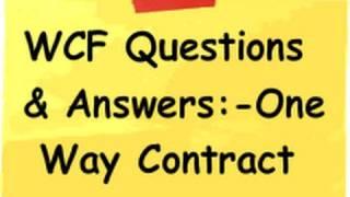 What is WCF One way contract ?