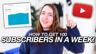 How to Get Your First 100 Subscribers In ONE WEEK! | GROW ON YOUTUBE FAST!