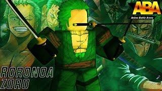 TIME SKIP ZORO SHOWCASE  IN ABA | ANIME BATTLE ARENA (ROBLOX)