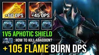 WTF 105 Flame Cloak Radiance Burn DPS 1v5 Aphotic Shield Universal Offlane Carry Abaddon Dota 2