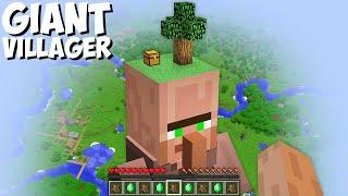 How TO SURVIVE ON GIANT VILLAGER in Minecraft Challenge 100% Trolling
