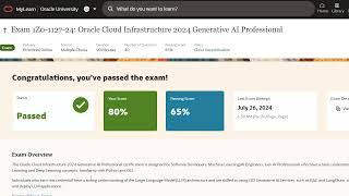 Passed My Oracle Cloud Generative AI Professional Exam