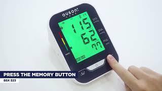 [How to Reset the memory? ] BSX523 - Ouson Care Blood Pressure Monitor