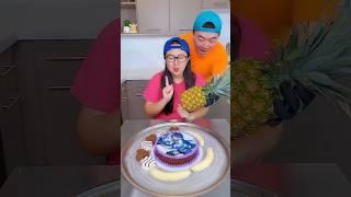 Chocolate cakes vs fruits ice cream challenge! #funny #shorts by Ethan Funny Family