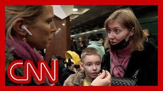 Ukrainians shelter from war in subway station