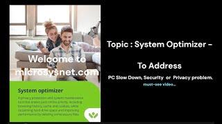 How to improve system security and speed using antivirus oprimizer feature | Microsysnet