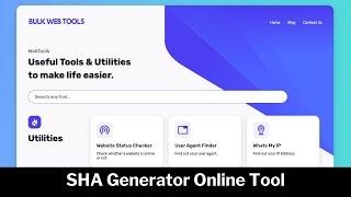 SHA256 Hash Generator Online Tool | bulkwebtools.io