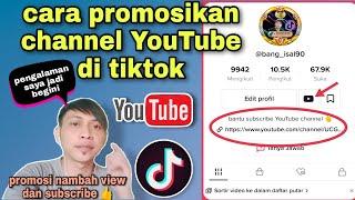 CARA MENAMBAHKAN ATAU  MENAUTKAN LINK YOUTUBE DI BIO TIKTOK || tutorial promosikan YouTube