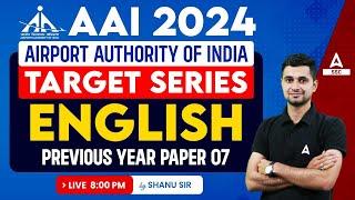AAI Recruitment 2023 | AAI Junior Executive English Classes by Shanu Sir | Previous year Paper 7