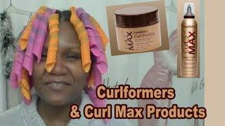 Curlformers on Natural Hair Using Lustrasilk Curl Pudding & Super Curly Mousse