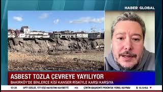 Yüzlerce ton asbest içeren fabrika  kuralsız yıkıldı