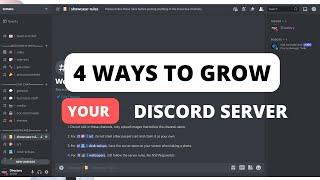 4 Ways to GROW your DISCORD SERVER | EASY & FAST