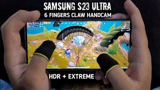 SAMSUNG S23 ULTRA | HDR+EXTREME GRAPHICS | 6 FINGERS CLAW PUBG HANDCAM GAMEPLAY