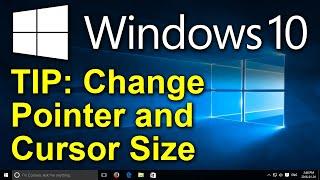 ️ Windows 10 Tip - Change Pointer and Cursor Size - Change Touch Feedback