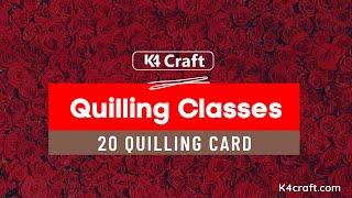 20 Paper Quilling Flower Card  -How To Make Quilling Flower Card for Beginners/Quilling Art