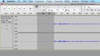 How to use Audacity to add silence to an audio file